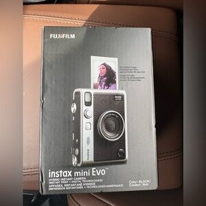 Fujifilm Instax Mini Evo Hybrid Camera - Black and Silver